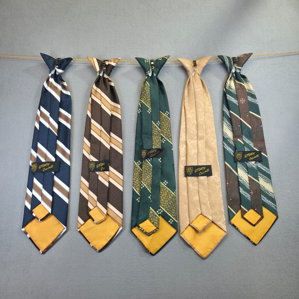 5- Vintage Story Cravats Clip on Men's Neck Ties - Picture 5 of 7